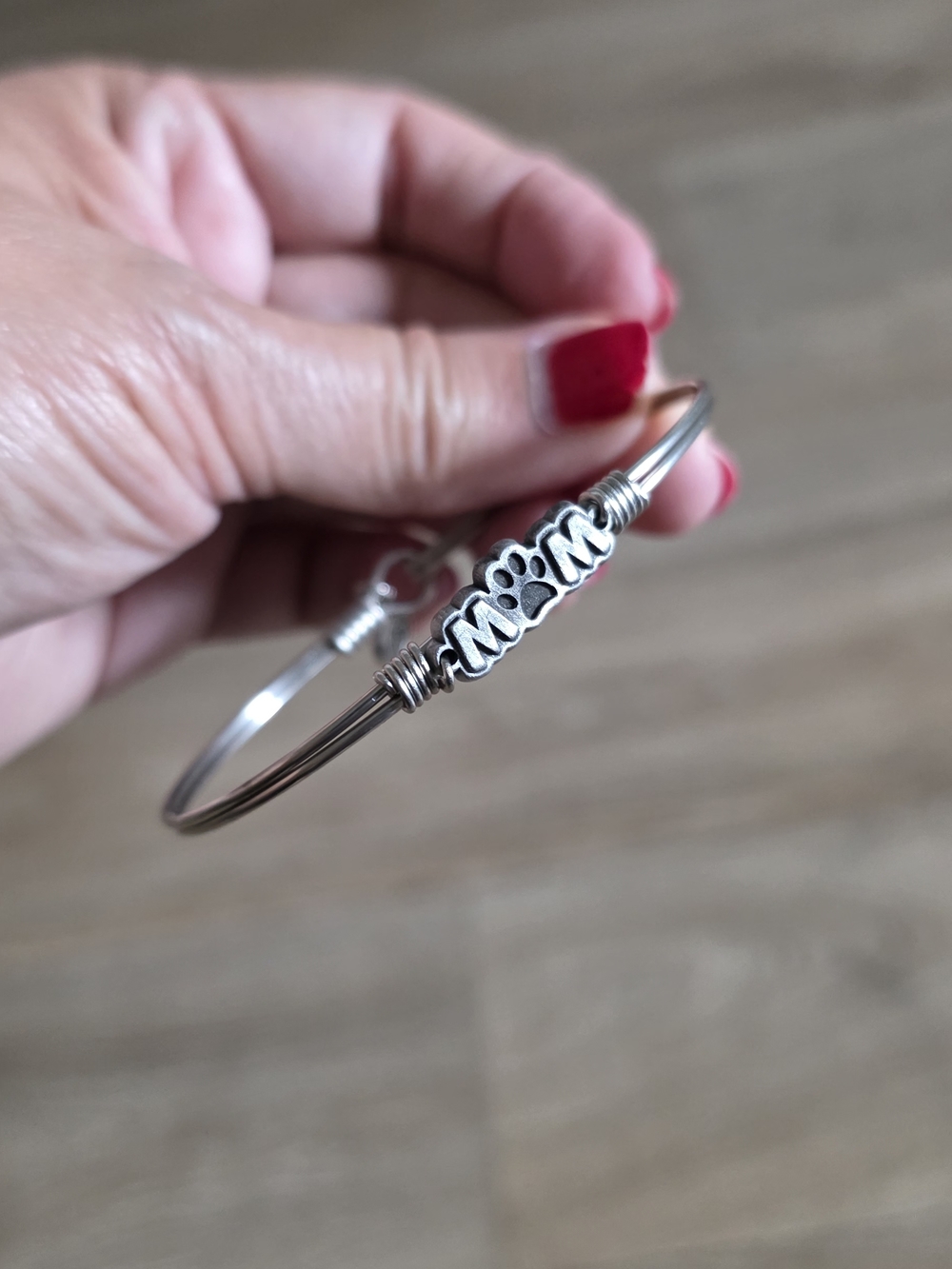 Luca + Danni Silver MOM Wire Wrapped Bangle
